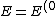 E=E^{(0)}+E^{(1)}+...